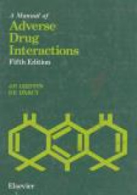 Image of A Manual of Adverse Drug Interactions 5th Ed.