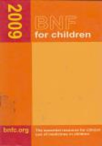 Image of British National Formulary For Childern 2009