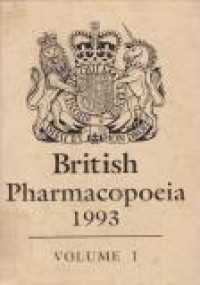 Image of British Pharmacopoeia 1993 Vol.1