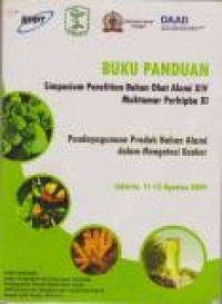Image of Buku Panduan Simposium Penelitian Bahan Obat Alami XIV Muktamar Perhipba XI : Pendayagunaan Produk Bahan Alami dalam Mengatasi Kanker