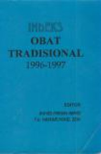 Image of Indeks Obat Tradisional 1996 - 1997
