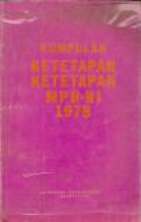 Image of Kumpulan Ketetapan-ketetapan MPR RI 1978