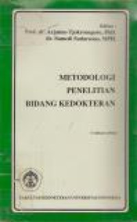 Image of Metode Penelitian Bidang Kedokteran