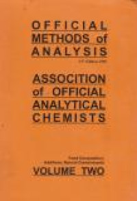 Image of Official Methods of Analysis : Association of Official Analytical Chemists Volume Two