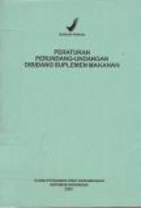 Image of Peraturan Perundang-undangan di Bidang Suplemen Makanan