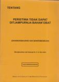 Image of Peristiwa Tidak Dapat Ditjampurnja Bahan-bahan Obat