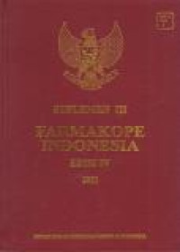 Image of Suplemen III Farmakope Indonesia Edisi IV 2011