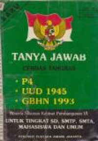 Image of Tanya Jawab Cerdas Tangkas P4-UUD 1945-GBHN 1993