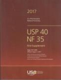 Image of US. Pharmacopeia 40 National Formulary 35 First Supplement