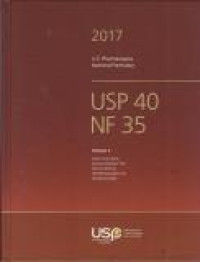 Image of US. Pharmacopeia 40 National Formulary 35 Volume 3