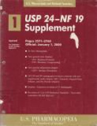 Image of US. Pharmacopeia 24 National Formulary 19 Supplenment vol.1