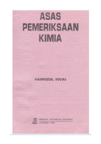 Image of Asas Pemeriksaan Kimia