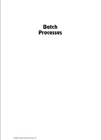 Image of Batch Processes