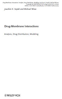 Image of Drug-Membrane Interactions : Analysis, Drug Distribution, Modeling