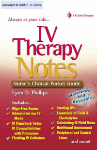 Image of IV Therapy Notes : Nurse's Pharmacology Pocket Guide