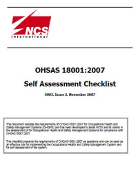 Image of OHSAS 18001:2007 Self Assessment Checklist