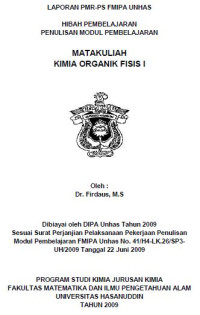 Image of Penulisan Modul Pembelajaran : Matakuliah Kimia Organik Fisis I