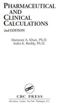 Image of Pharmaceutical and Clinical Calculations 2nd Ed.