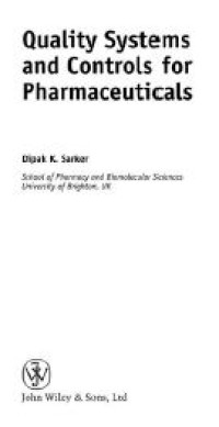 Image of Quality Systems and Controls for Pharmaceuticals