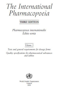 Image of The International Pharmacopoeia, 3rd Ed.